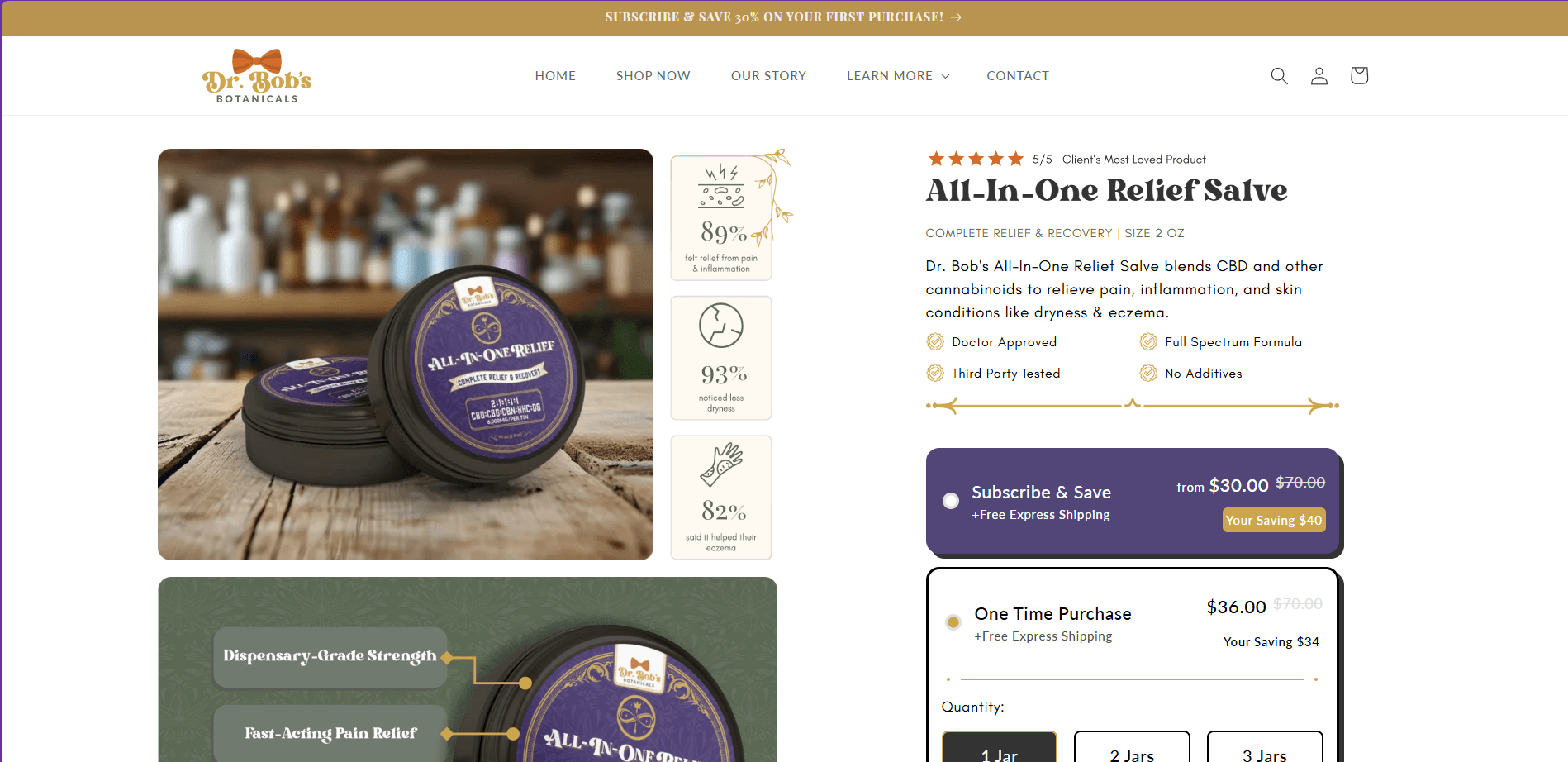 Dr. Bob's product page